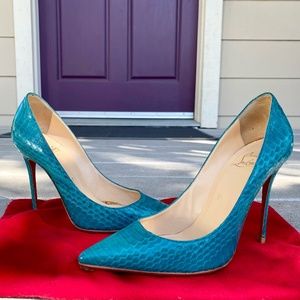 Christian Louboutin lizard-effect leather pump